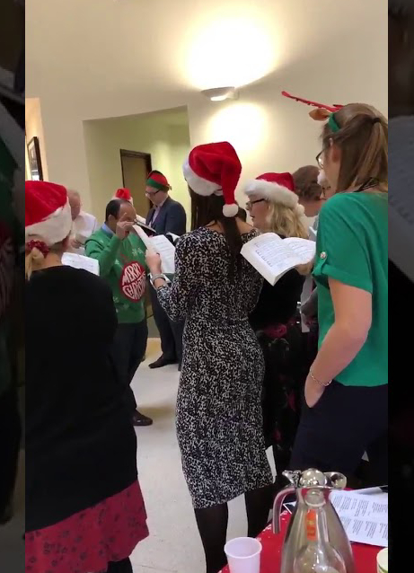 Wright Hassall choristers singing at Christmas