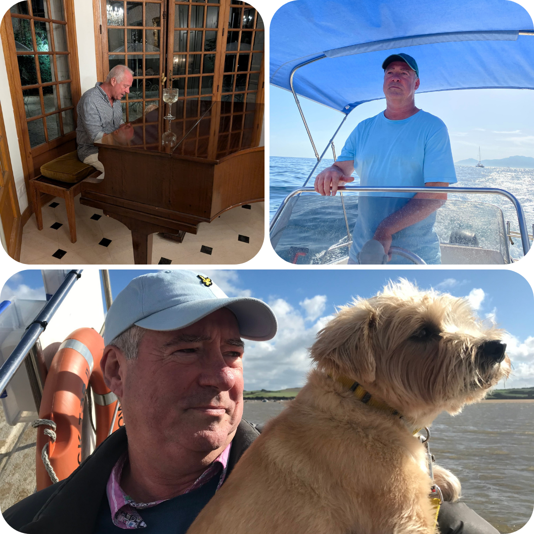 Collage of Chris Gelber