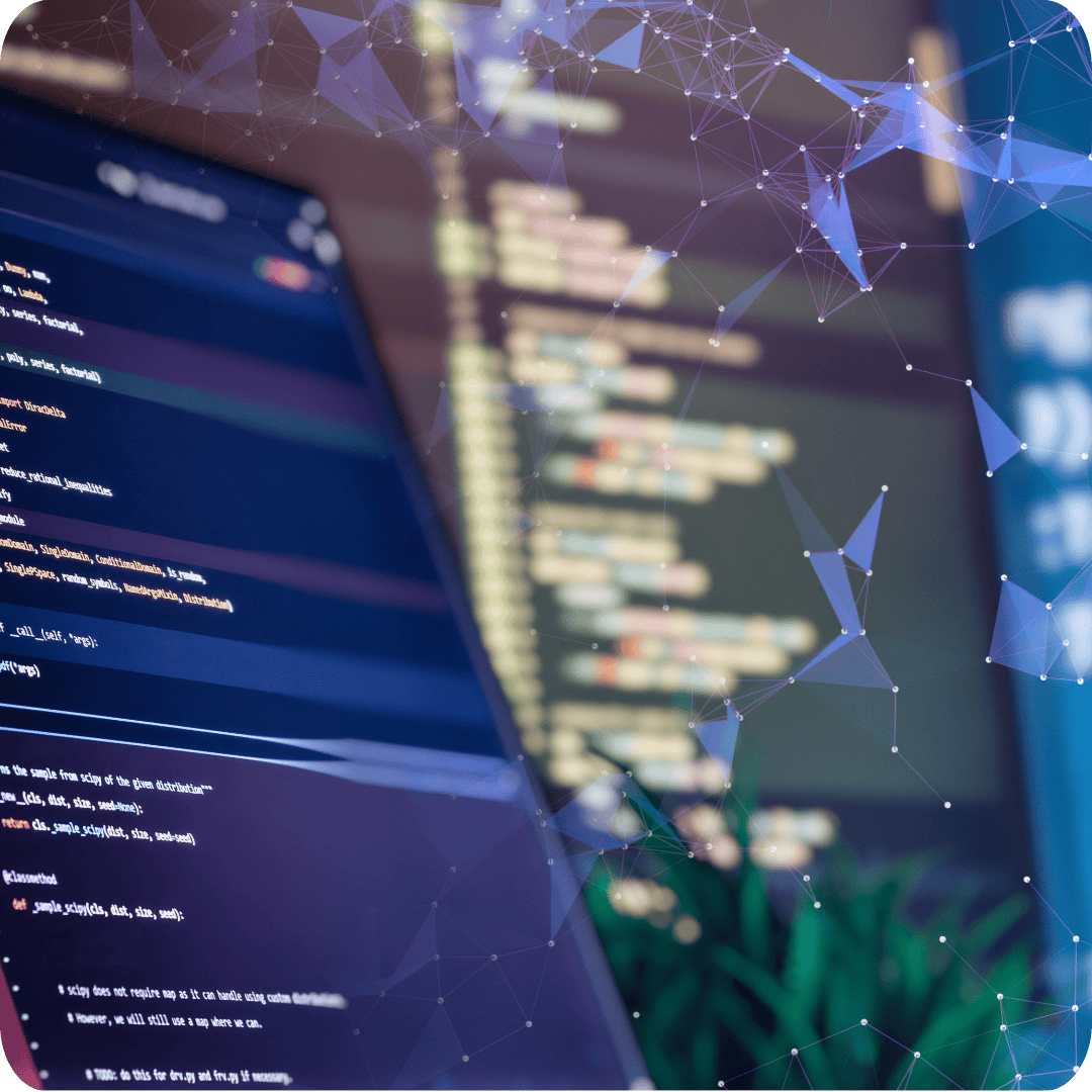 Computer illustrating AI