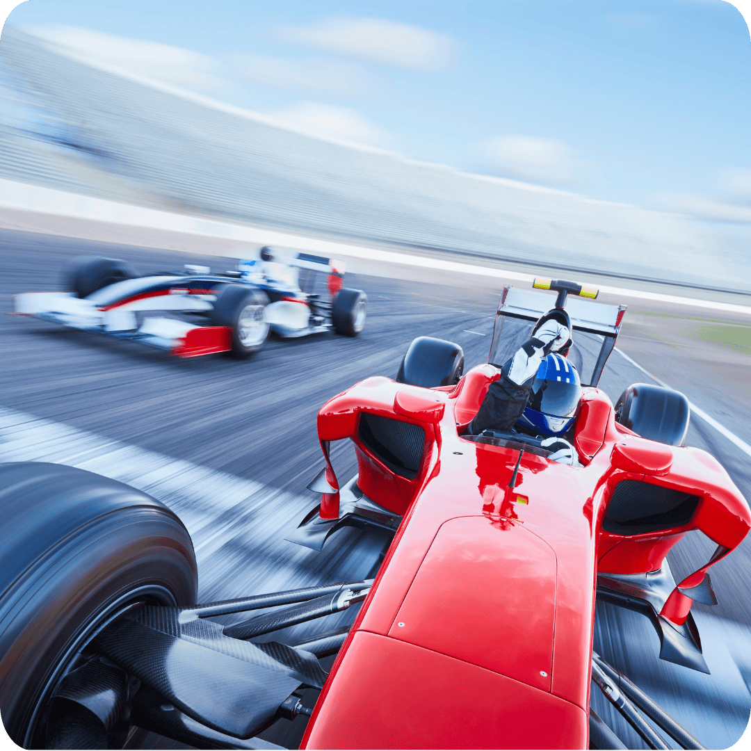 Formula 1 Race car with driver 